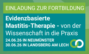 Einladung Fortbildung Sued und Nord Evidenzbasierte Mastitits Therapie